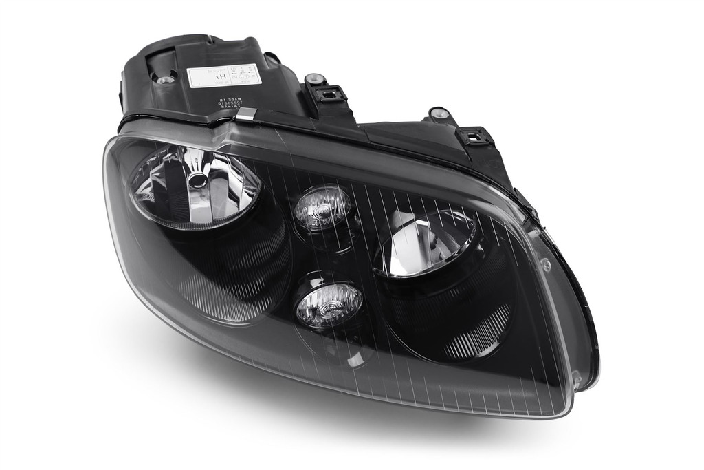 Headlight right black with fog light VW Touran 03-06