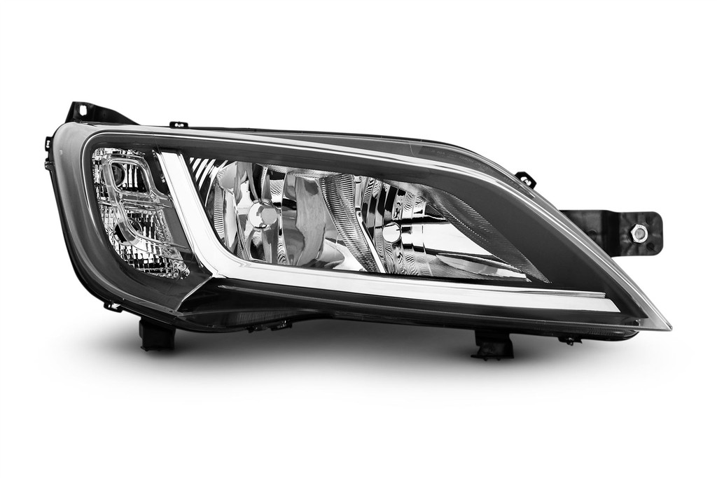 Headlight right black Peugeot Boxer 14-