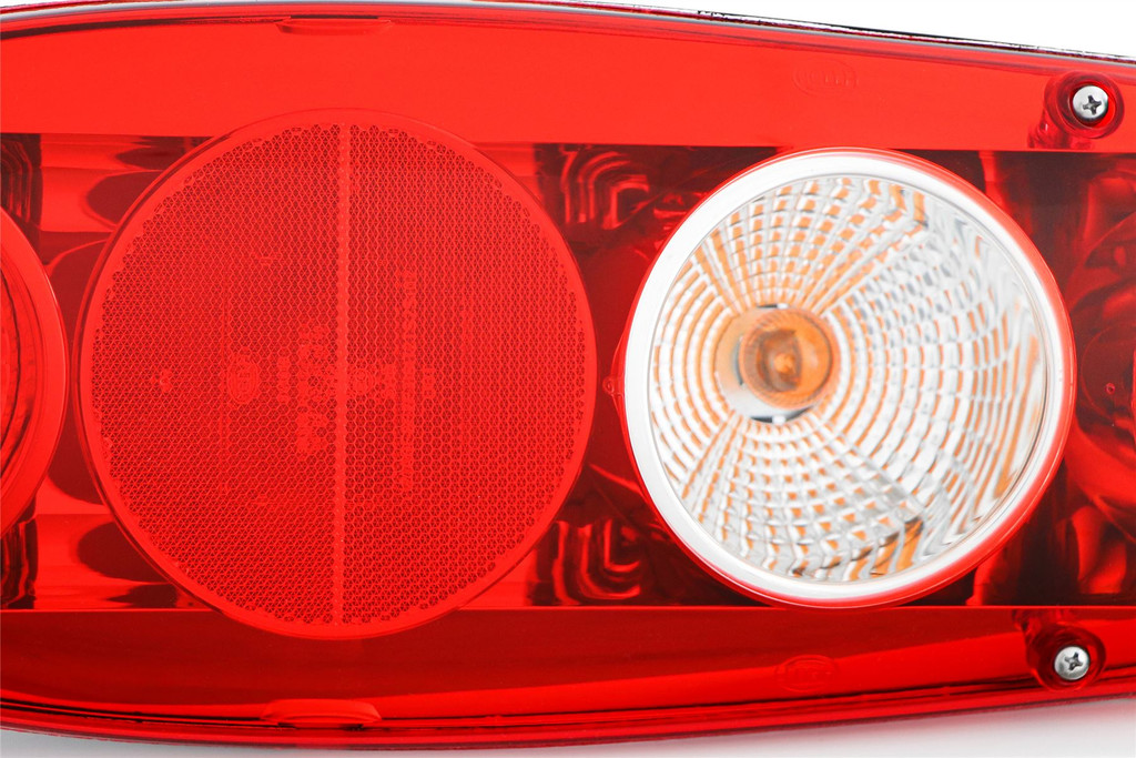 Rear light left Hella Caraluna II with reverse round reflector Suntor motorhome