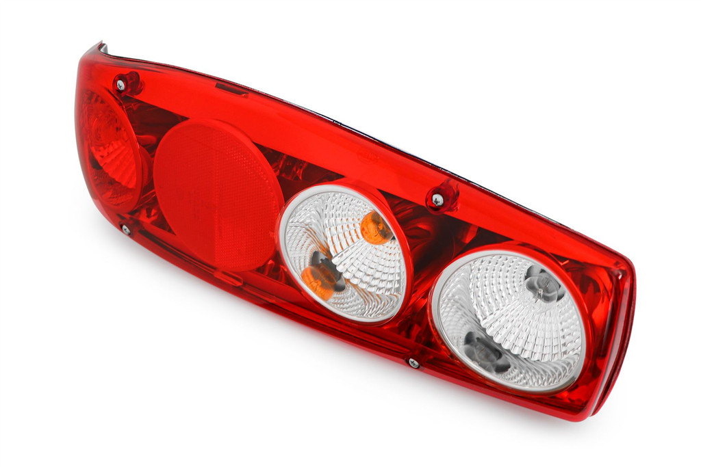 Rear light left Hella Caraluna II with reverse round reflector Suntor motorhome