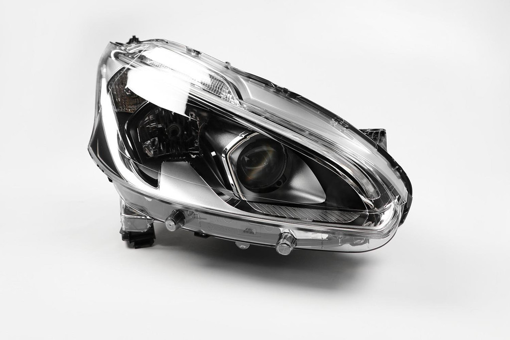 Headlight right black LED DRL Peugeot 208 17-19