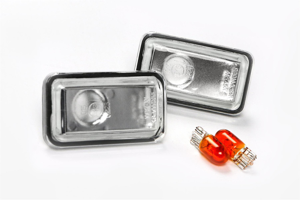 Side indicator set clear Audi 80 78-91