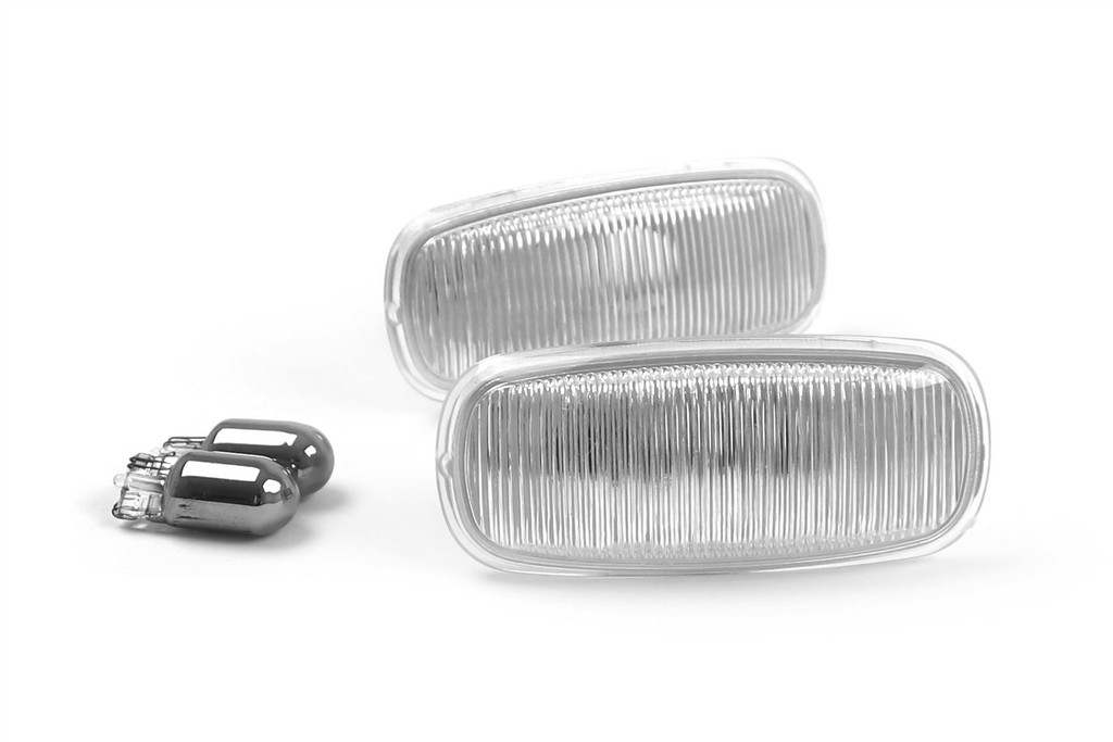 Side indicator set clear with bulbs Audi A6 97-05