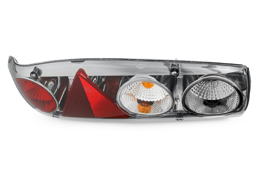 Rear light set smoked grey reverse fog triangular reflector Caravan Hella Caraluna II Trailer Swift Conqueror Challenger Fairway