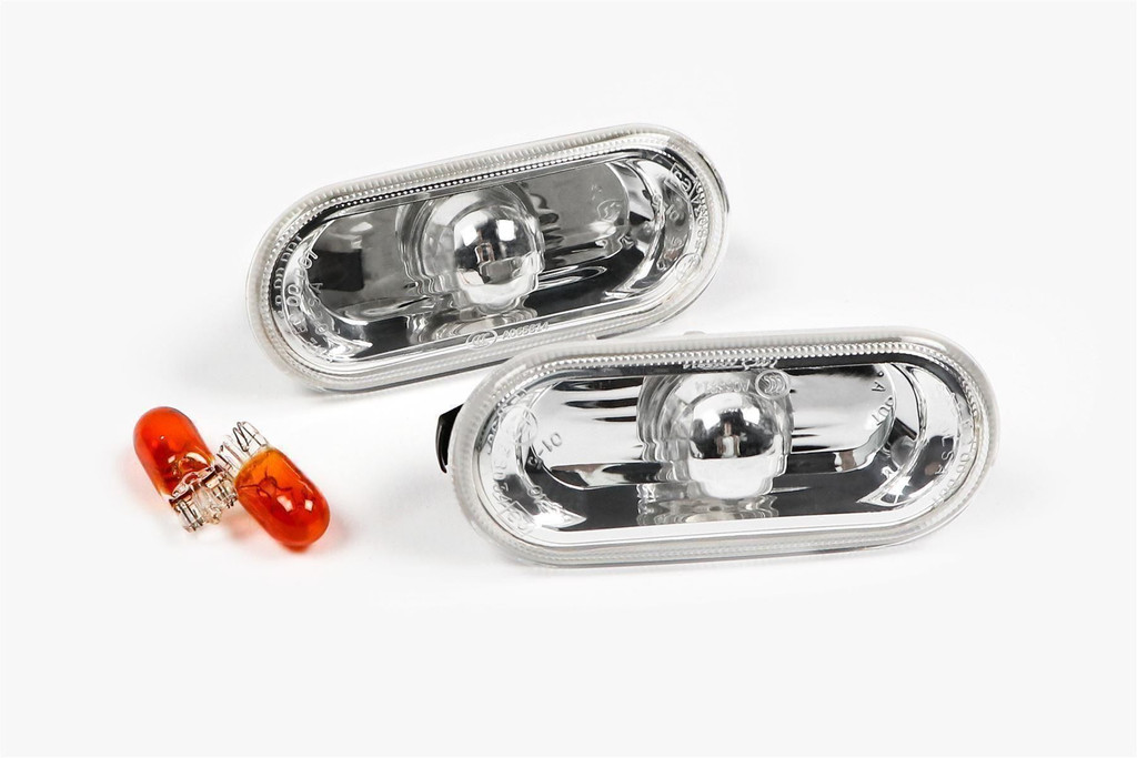 Genuine side indicator set crystal with bulbs VW Polo 9N 01-05