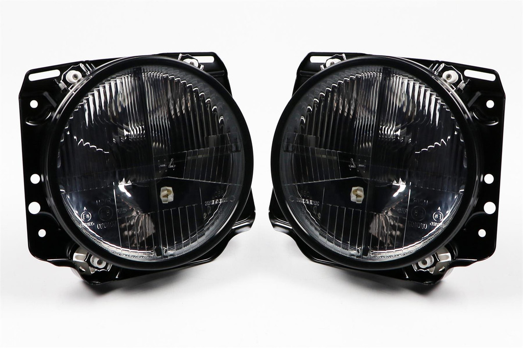 Smoked crosshair headlights set VW Golf MK2 84-92
