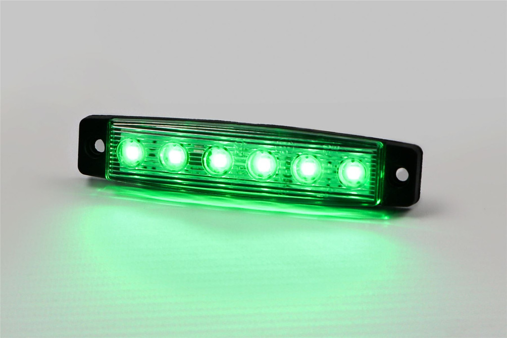 LED green universal side marker light