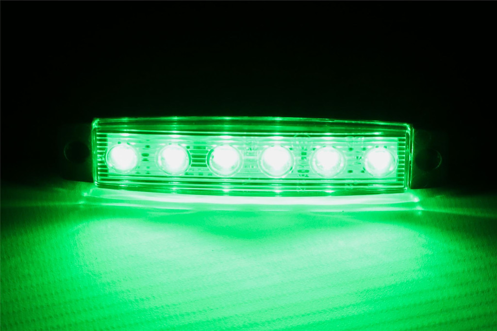 LED green universal side marker light