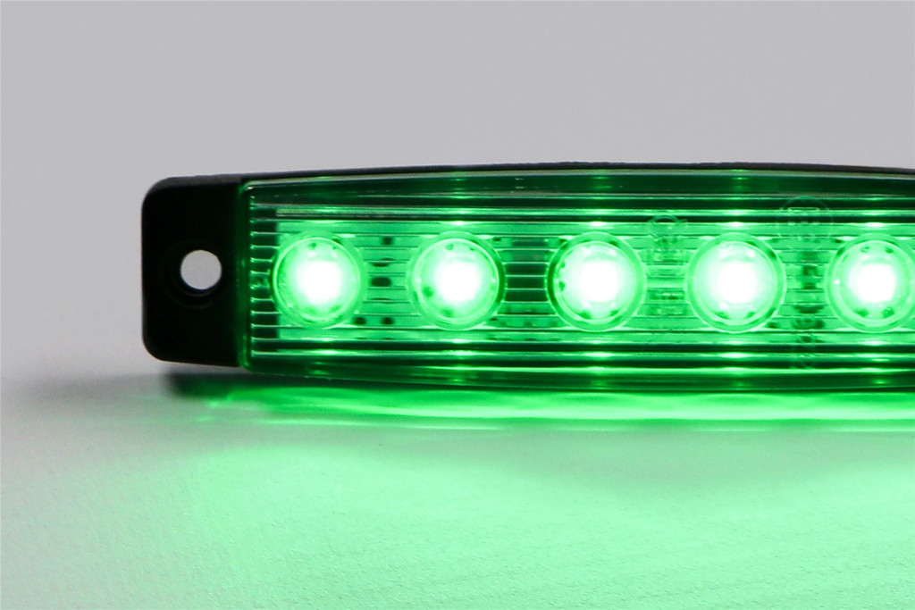 LED green universal side marker light