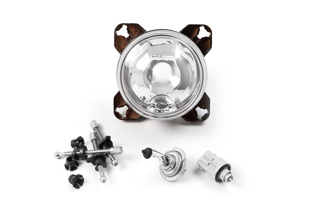 Hella 90mm main beam sidelight H7 headlight set with bulb and fixing kit Morette VW Golf MK4 98-04