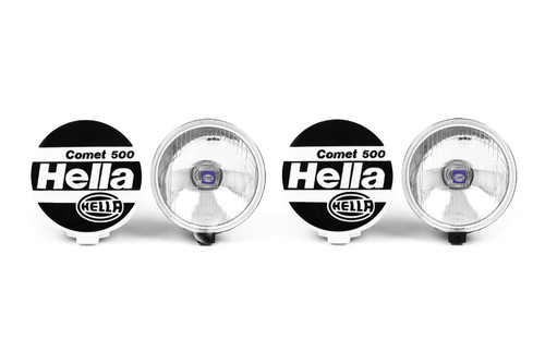 Hella Comet 500 spotlight set of 2 with bulb and cap