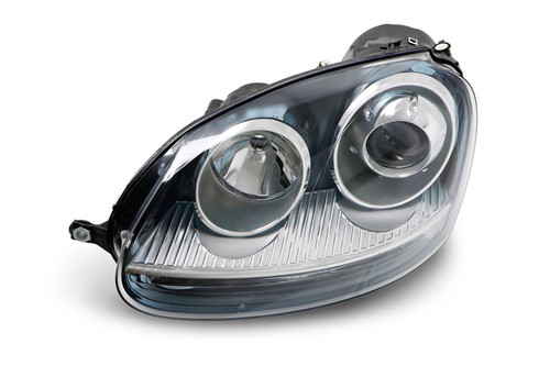 Headlight set projector xenon look black VW Golf MK5 03-07