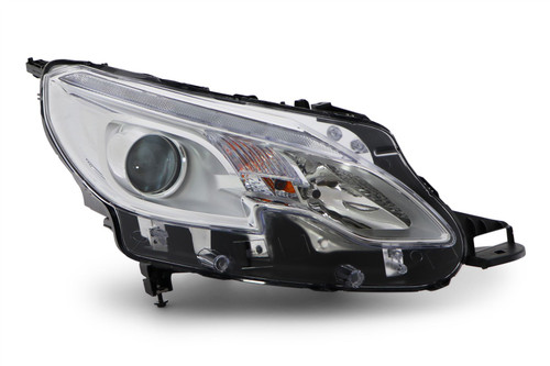 Headlight right chrome LED Peugeot 2008 13-16
