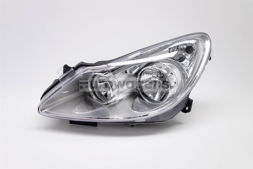 Headlight left chrome Vauxhall Corsa D 07-11