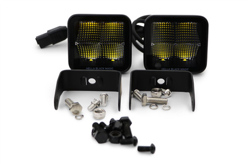 Spot lights set LED Hella BLACK MAGIC Cube kit 3.2" 12/24V 5700K