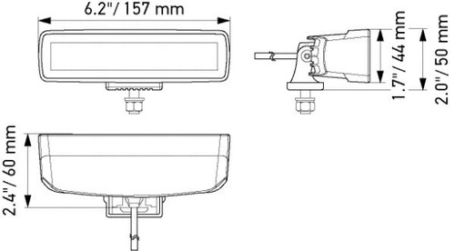 Spot Light LED Hella Black Magic Light Bar 12/24 5700K Long distance