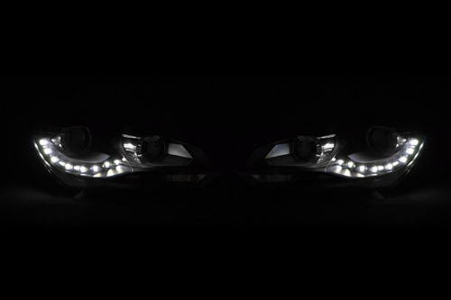 Projector DRL Headlights set black VW Golf MK6 08-12