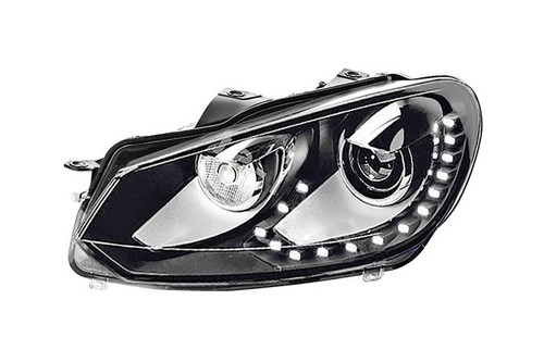 Headlight Bi-xenon with LED cornering left chrome VW Golf MK6 08-12