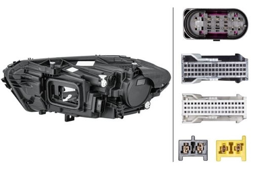 Headlight right black LED adaptive Mercedes-Benz A Class W177 18-
