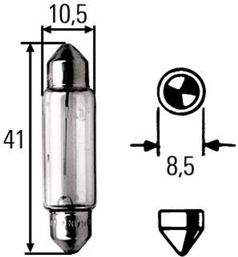 C10W Feston Bulb number plate light Interior lamp standard range