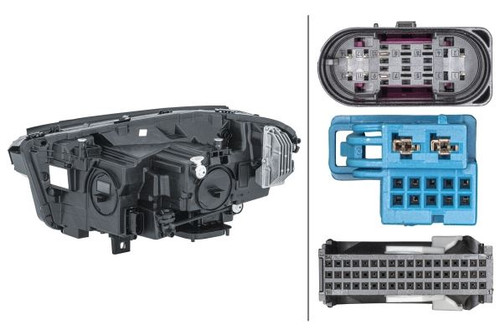 Headlight right LED with cornering Mercedes-Benz GLA 20-