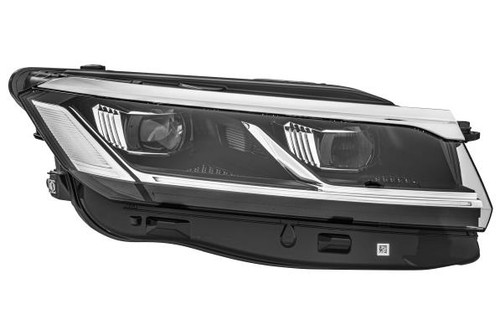 Headlight right black LED with cornering Volkswagen Touareg 18-