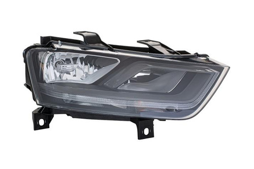 Headlight right black Audi Q3 11-14