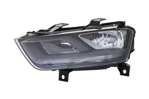 Headlight left black Audi Q3 11-14