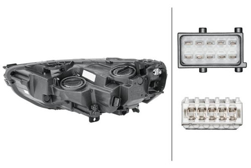 Headlight right black frame Vauxhall Insignia 17-19