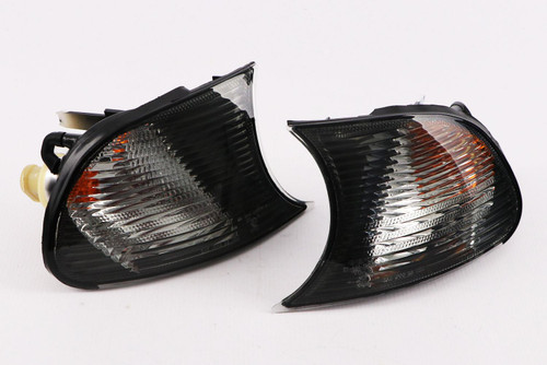 Front indicators set black BMW 3 Series E46 98-01 2 door