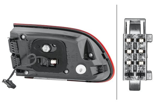 Rear light inner right dark red Porsche Macan 14-18