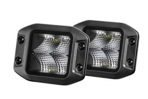 Spot Light set LED Hella Black Magic Cube DRL 12/24V 5700K Short distance recessed