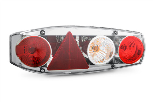 Rear light left smoked grey with fog light triangular reflector Caravan Caraluna II