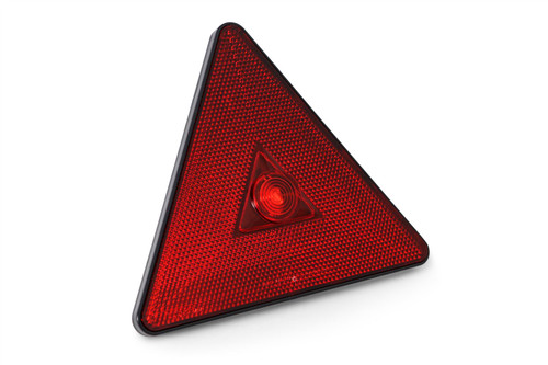 Triangle reflector with LED light trailer tow caravan gatepost