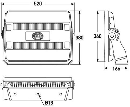 Worklight Work Lamp Torch LED 24V 48V Wide Range (1GJ 011 872-521)