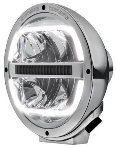 Hella Luminator LED chrome metal high beam spot with parking light roof 12V 24V