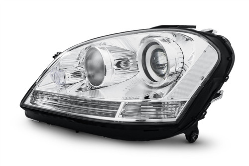 Headlight left chrome halogen Mercedes Benz M Class 05-08