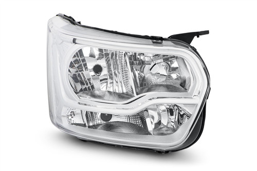 Headlight right halogen chrome LED DRL Ford Transit 14-