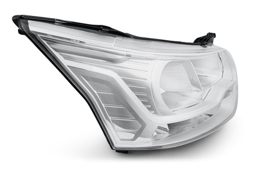 Headlight right halogen chrome LED DRL Ford Transit 14-