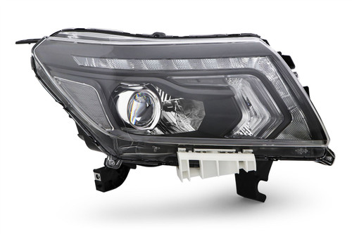 Headlight right black LED Nissan Navara 15-