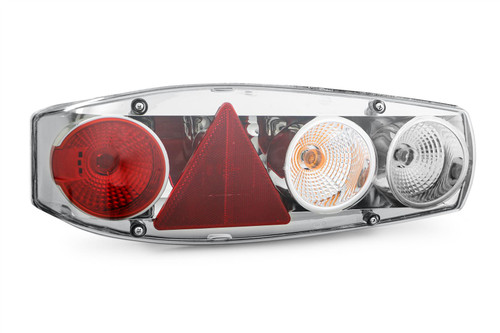 Rear light left smoked grey with reverse triangular reflector Caravan Caraluna II 