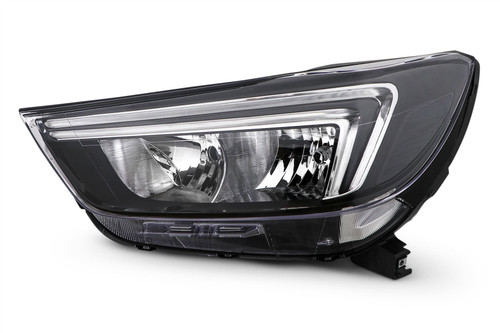 Headlight left halogen black LED DRL Vauxhall Mokka 16-19 