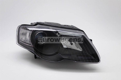 Headlight right black VW Passat 3C 05-10 