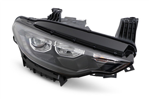 Headlight right halogen LED DRL black Fiat Tipo 15-