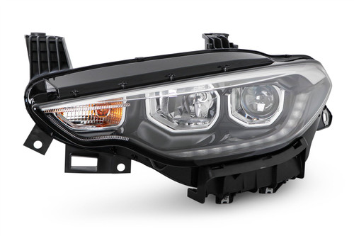 Headlight left halogen LED DRL white trim Fiat Tipo 15- 