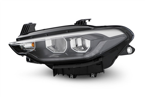 Headlight left halogen LED DRL white trim Fiat Tipo 15-