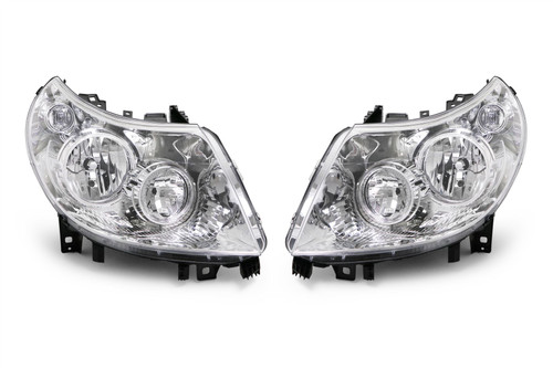 Headlights set chrome Peugeot Boxer 11-14