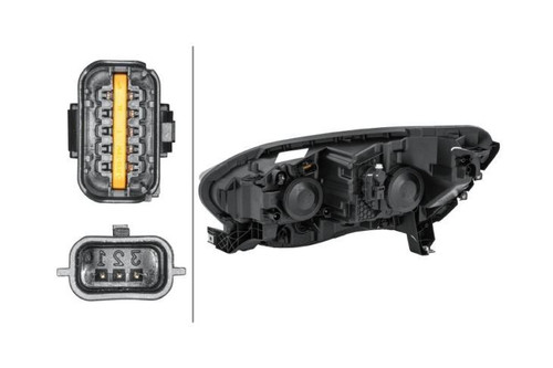 Headlight right halogen LED DRL Renault Scenic Grand Scenic 17- 