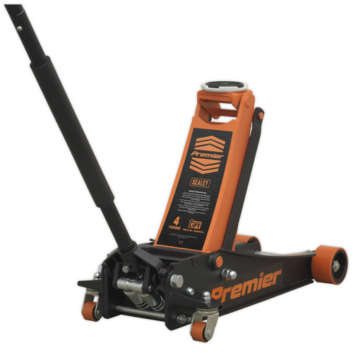 Sealey 4040AO Trolley Jack 4 Tonne Low Profile Rocket Lift Orange