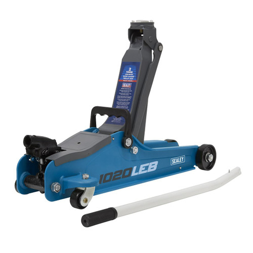 Sealey 1020LEB Trolley Jack 2 Tonne Low Profile Short Chassis - Blue